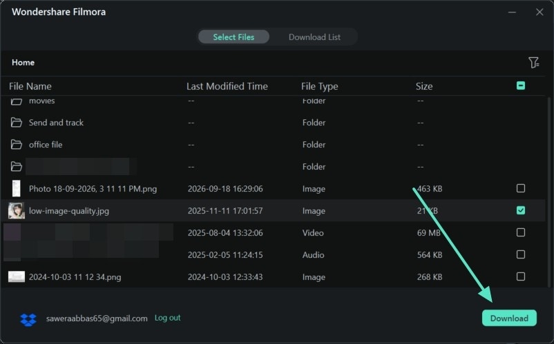 Choose the Download option