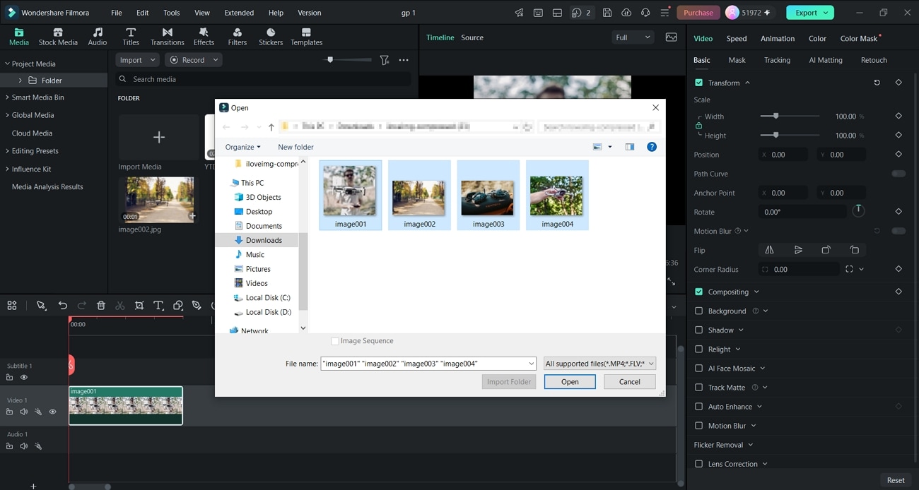select multiple media files