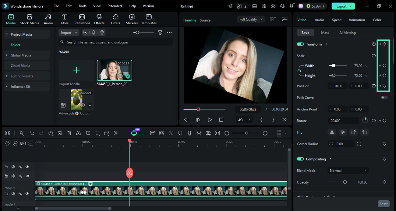 delete keyframe from property