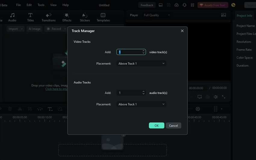 mengaktifkan track manager