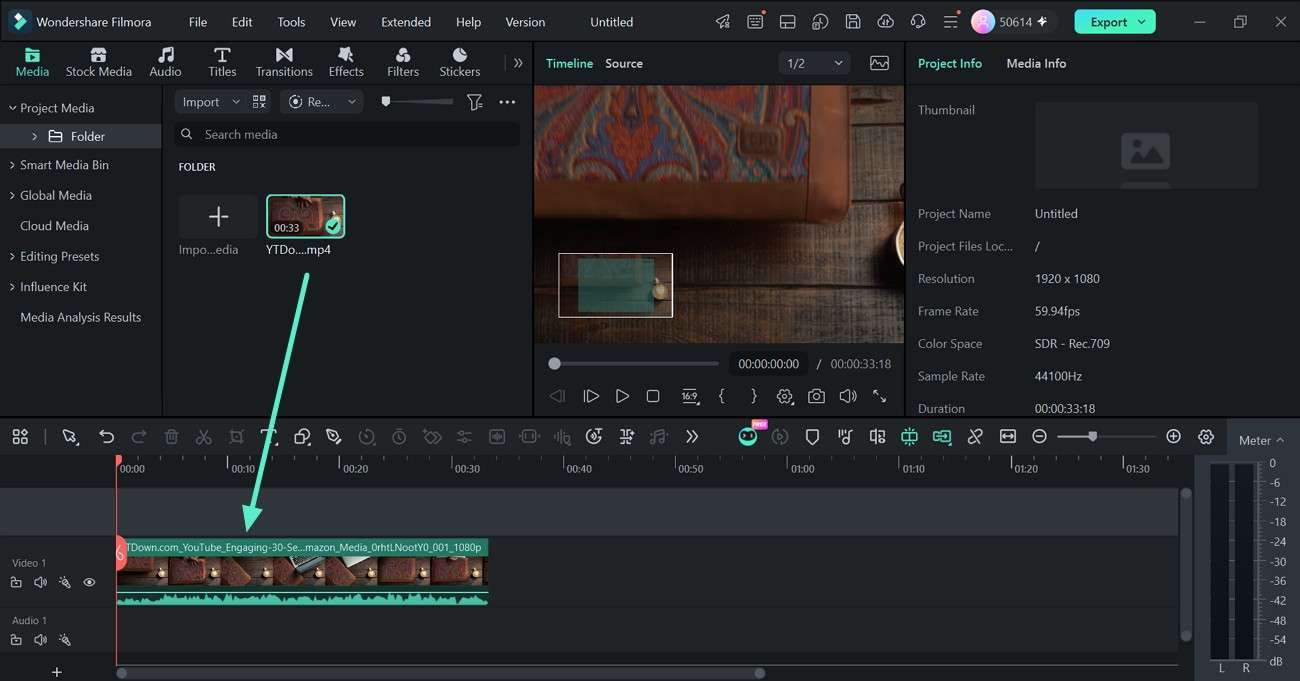 drag the clip to timeline