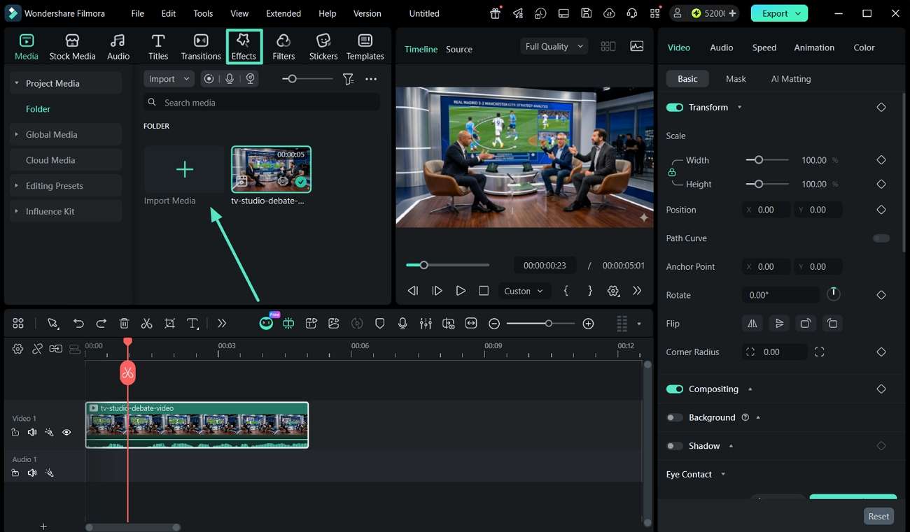 start project and access effects