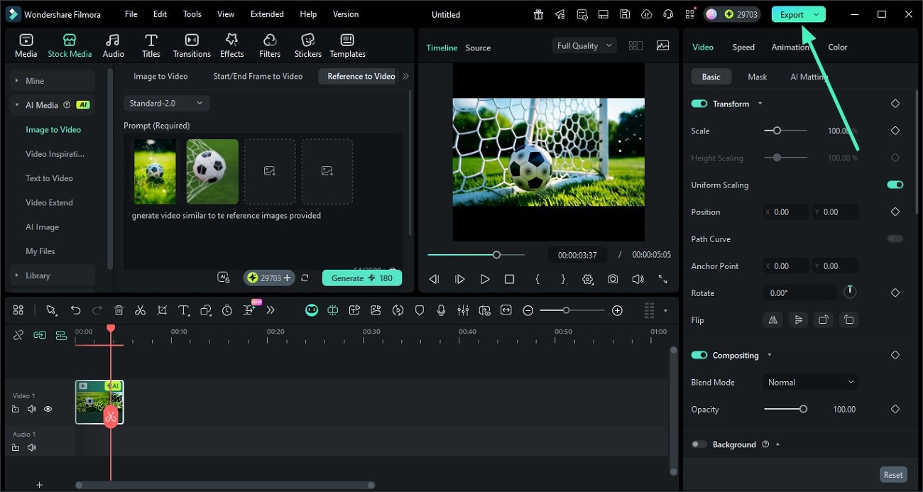 modify reference video export
