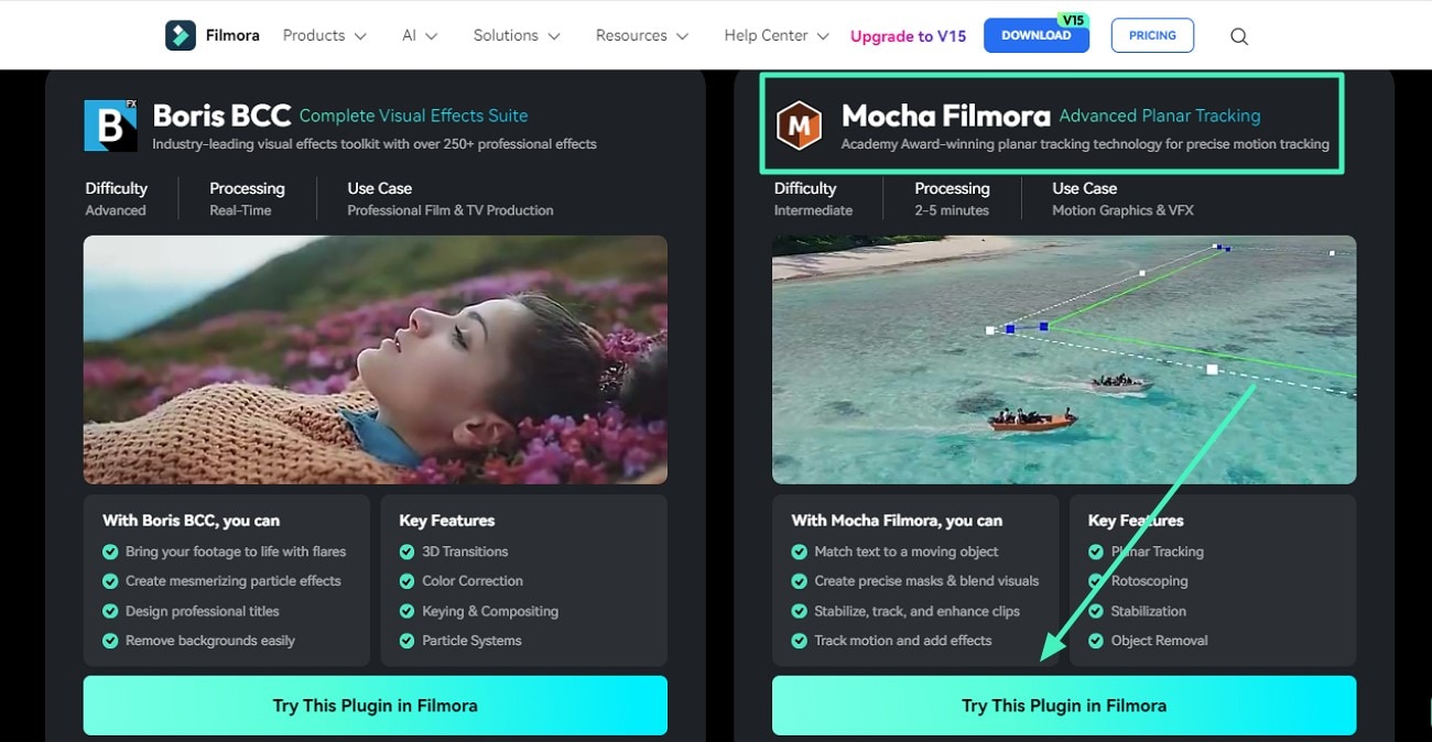 download mocha filmora plugin