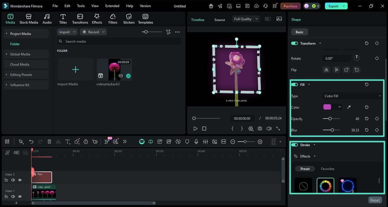 Füllung und Strich des Pfads anpassen