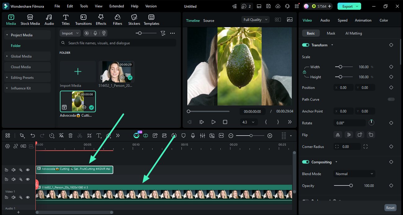 add background and pip video