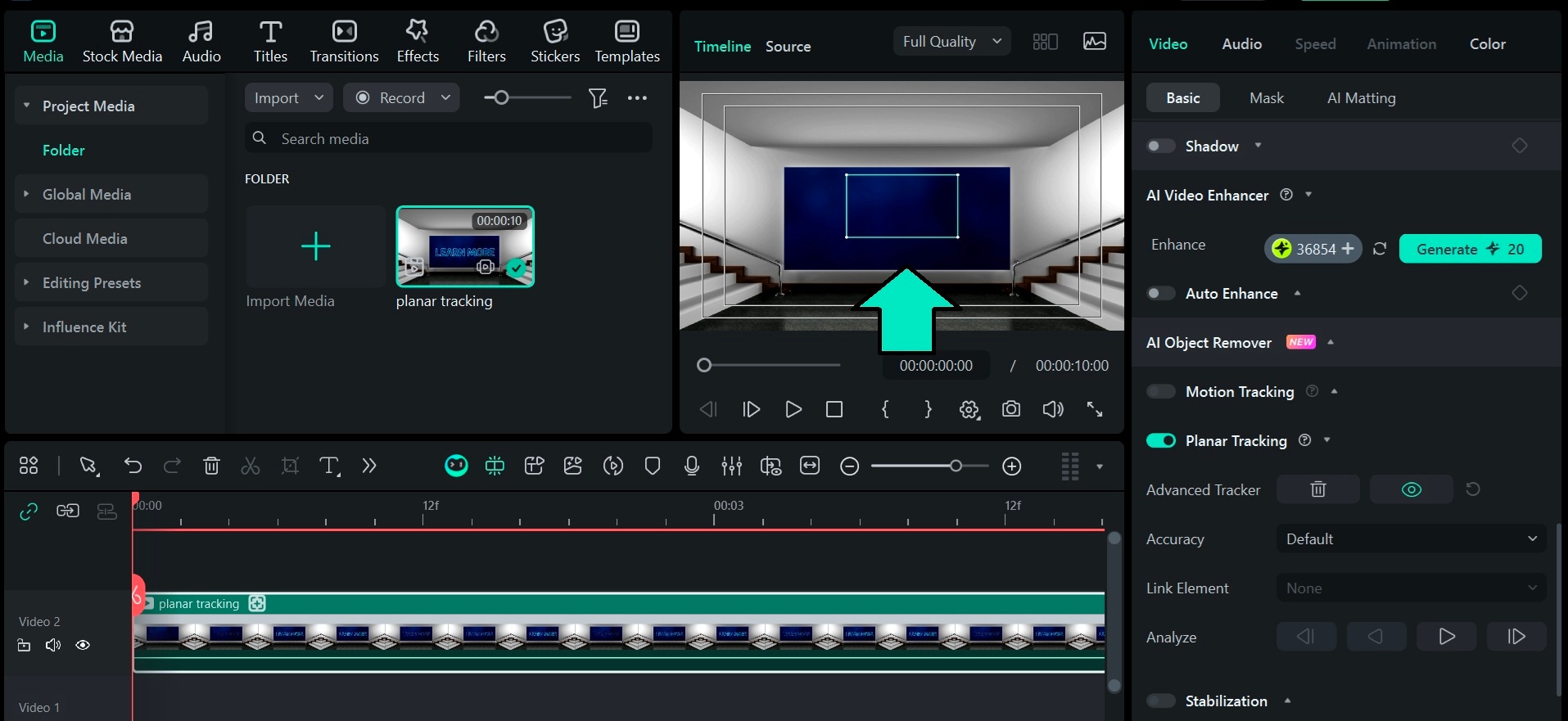 select and adjust tracking points