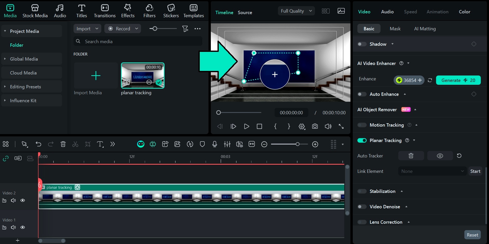 adjust the tracking points