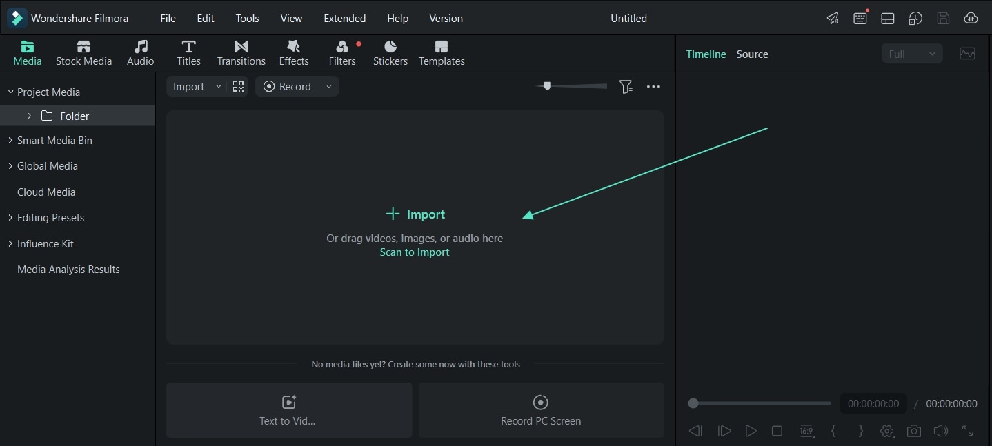 import clips in filmora