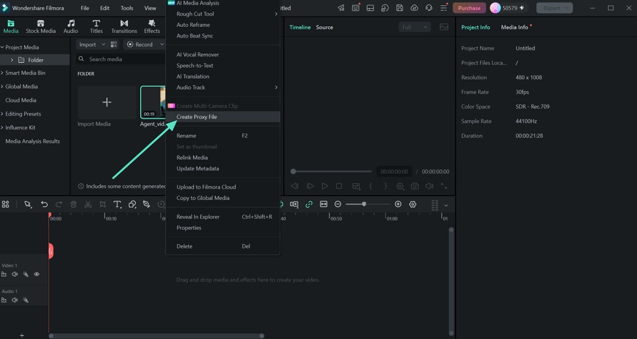 Click Create Proxy File