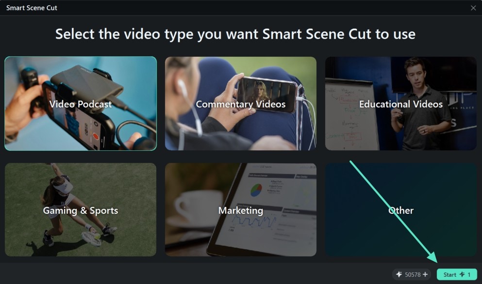Choose the Start button