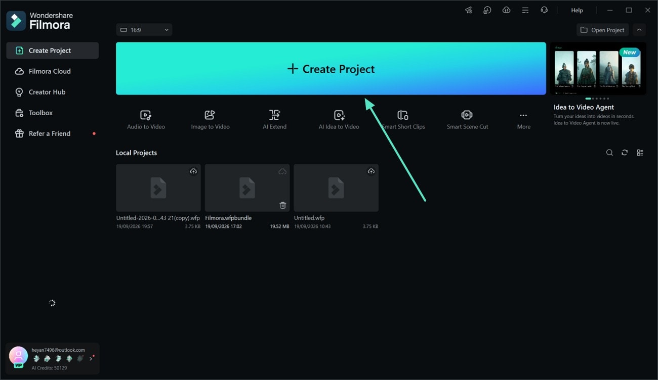 Create a new project