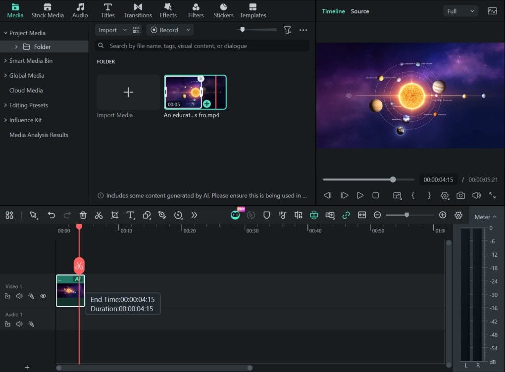 Adjust the video sliders