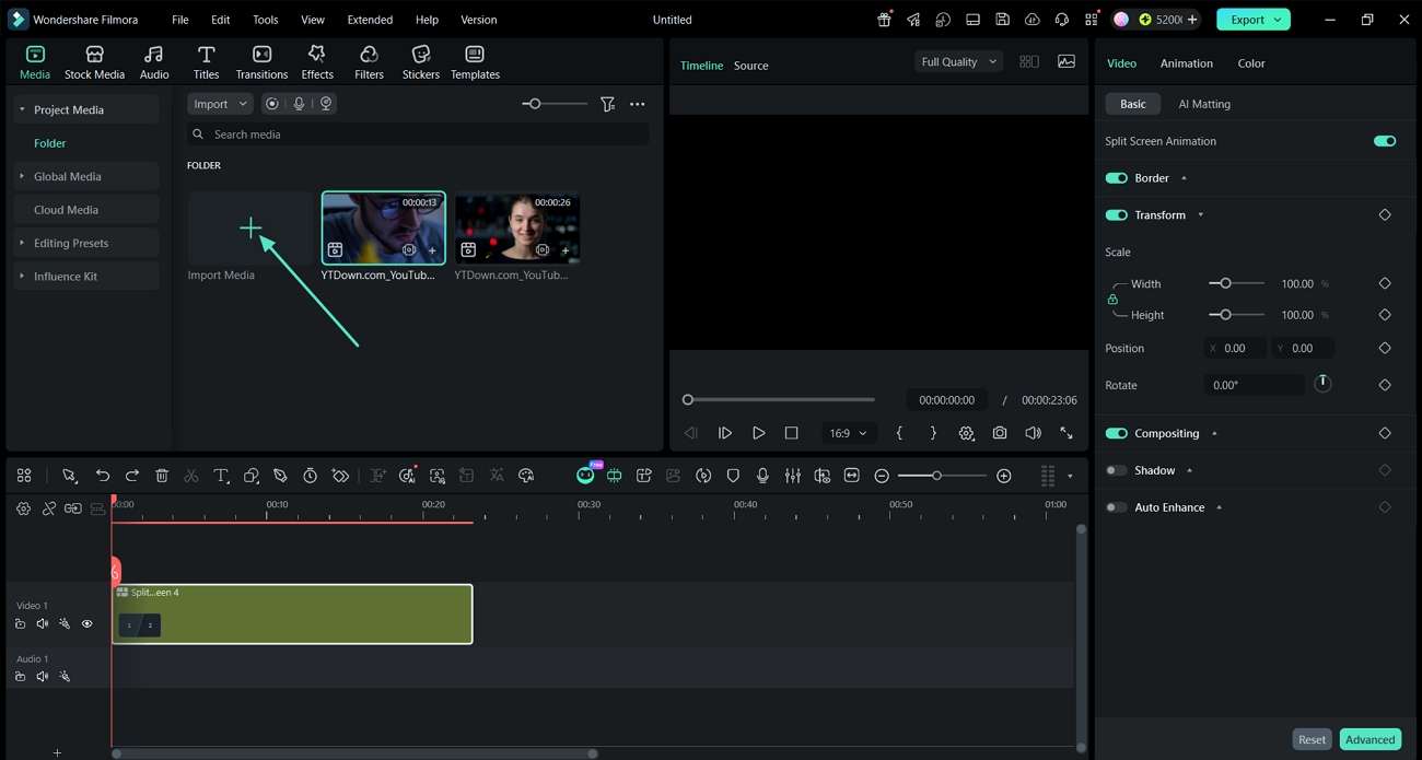 import clips filmora media