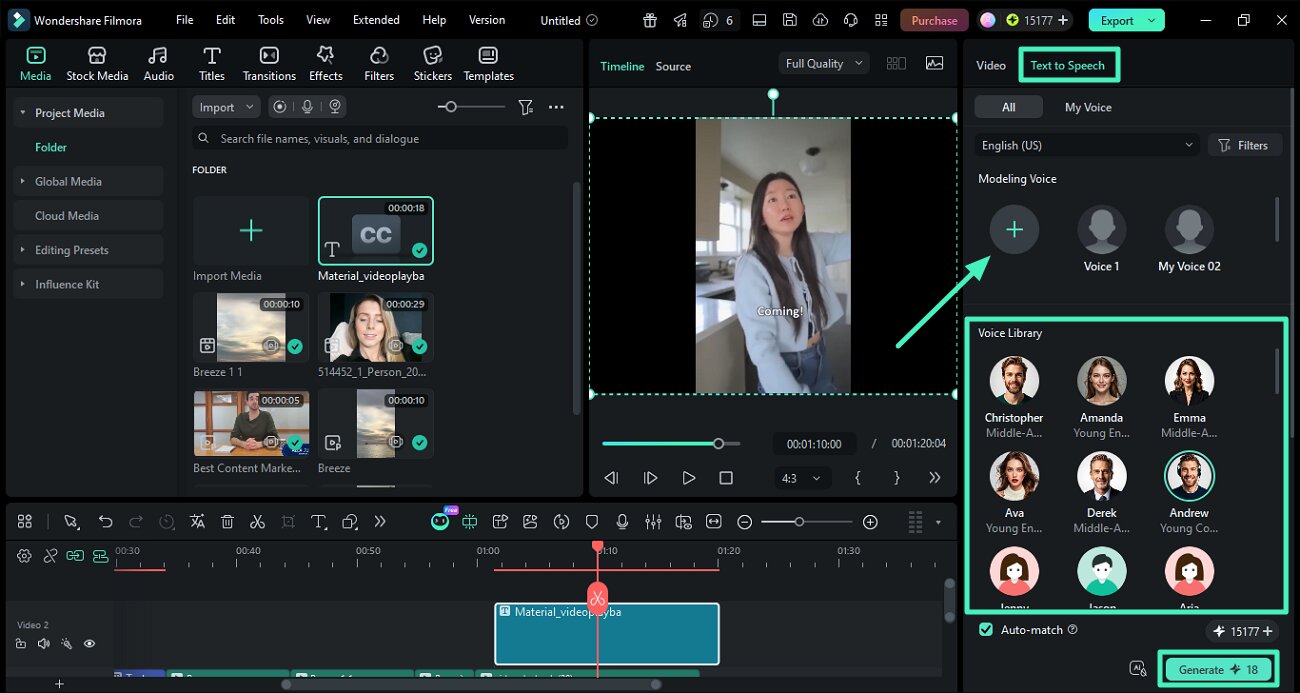 select voice or clone voice in text to speech