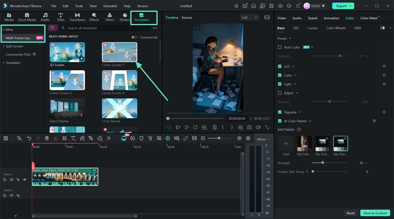 Download the Filmora template