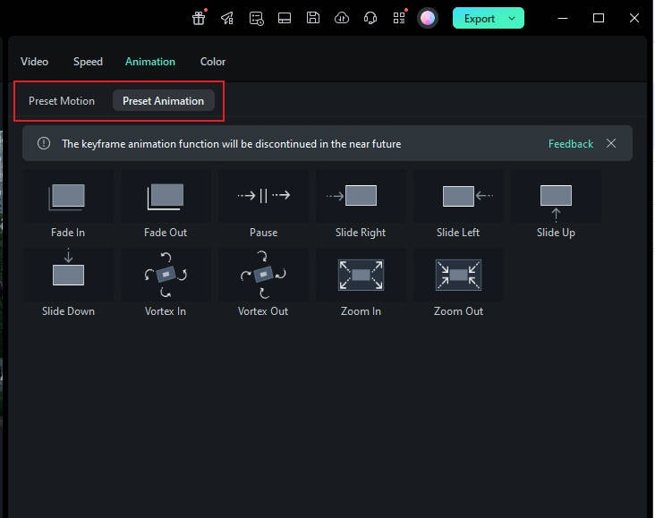 launch customized animation feature on windows