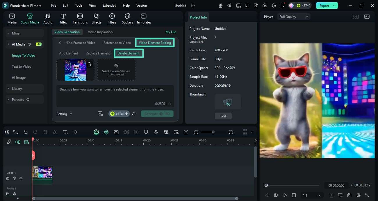 select delete element insert video