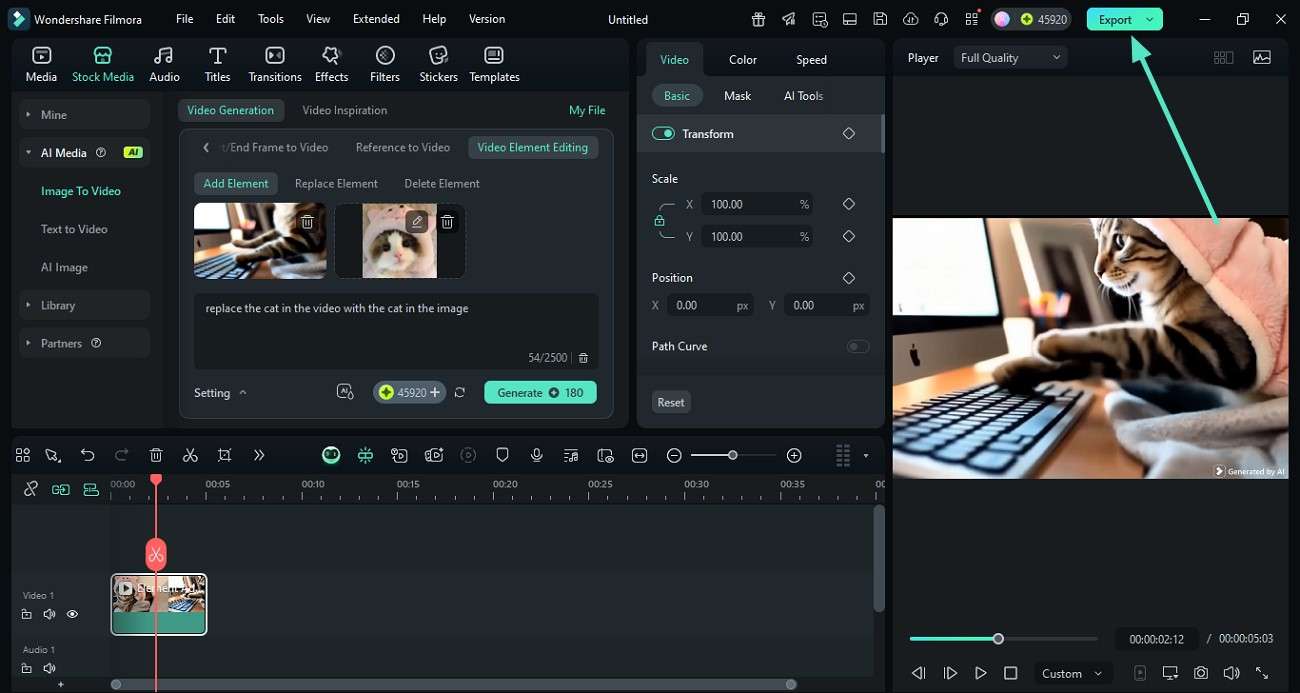 edit video and export