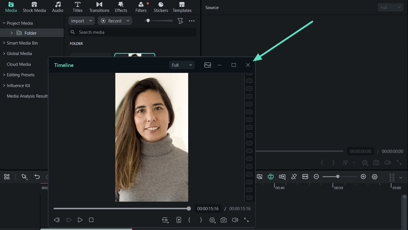 Preview Window in Filmora for Windows