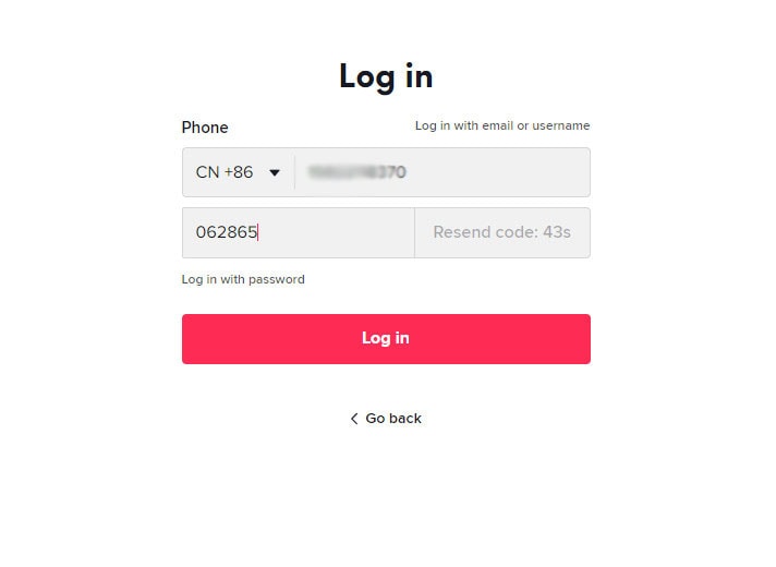 login-tiktok-con-numero di telefono