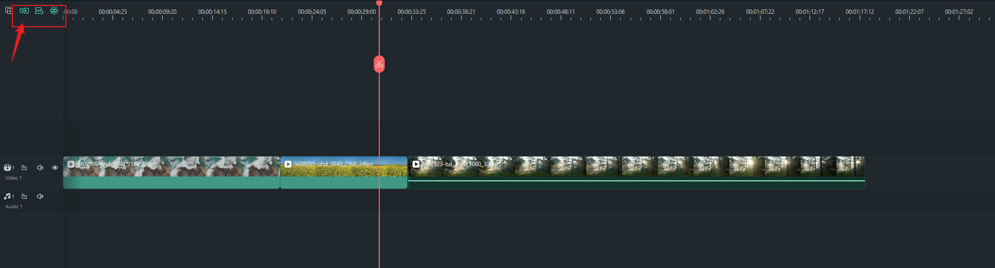 Accendere la timeline magnetica