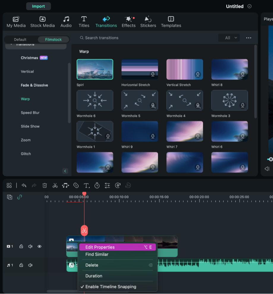 modify transitions