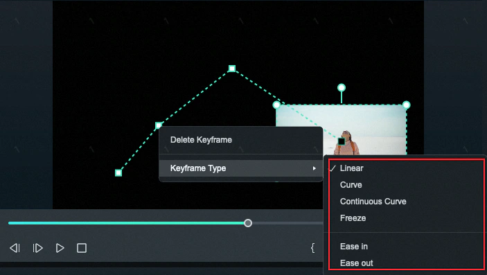 Keyframe-Typ ändern