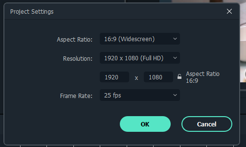 project settings rate