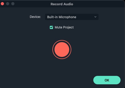 record voiceover in Filmora for Mac