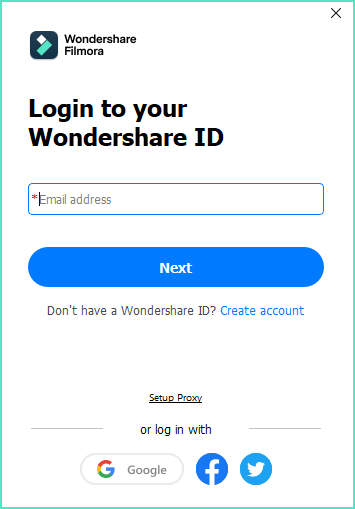 Create a Wondershare ID