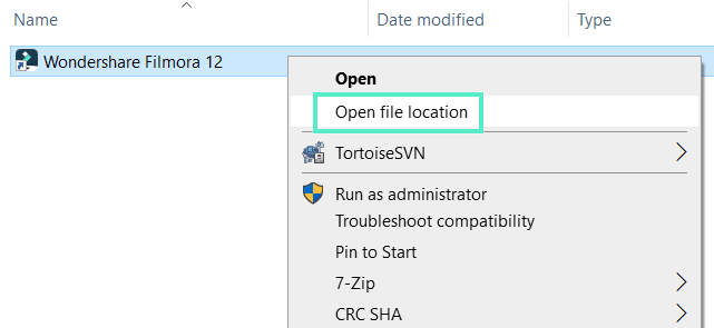 Open File Location