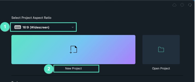 Create a Project on Mac