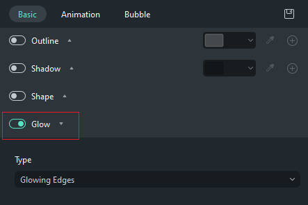 Enable Glow Effect in Text Panel