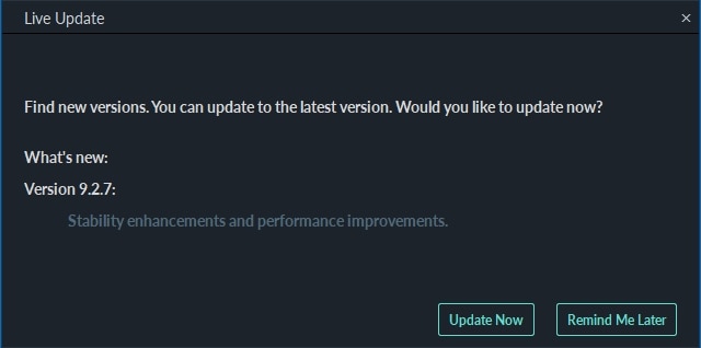 Filmora Update Windows