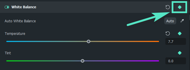 icono restablecer balance de blancos