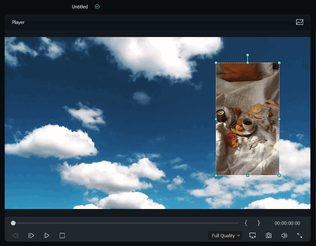 adjust pip video size and position in Filmora preview window