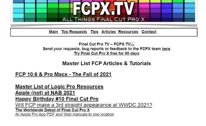 Final Cut Pro 學習最佳網站fcpx-tv