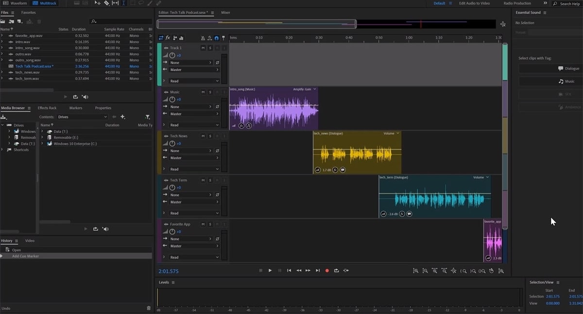 adobe audition ia potenciador de voz