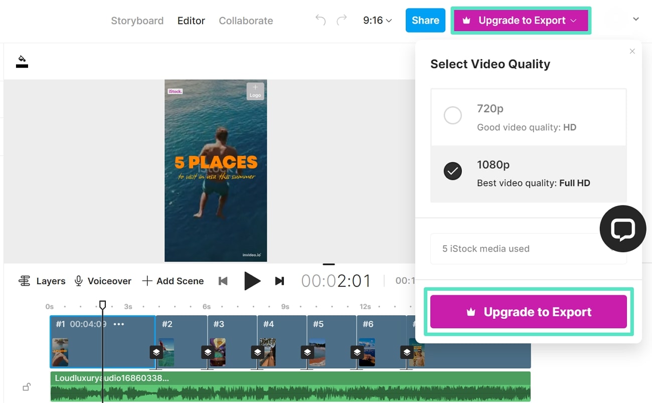 export video from invideo