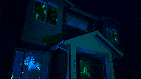 Halloween Spooky Window Projections