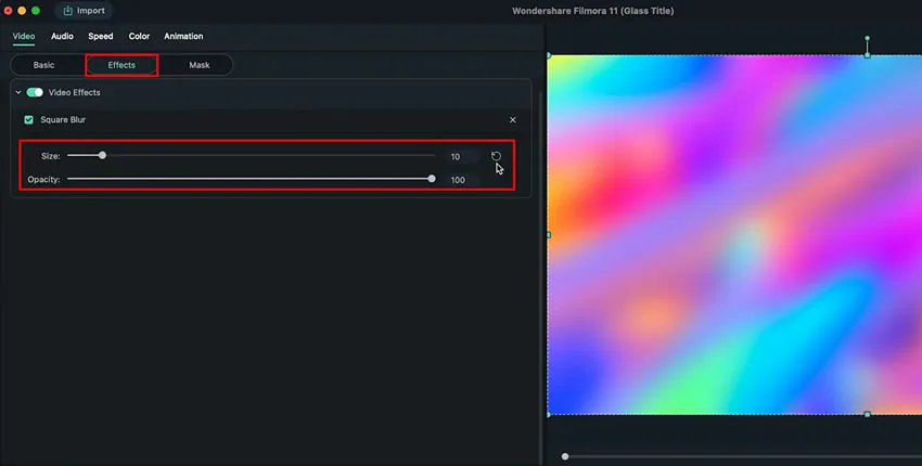 manage effect parameters