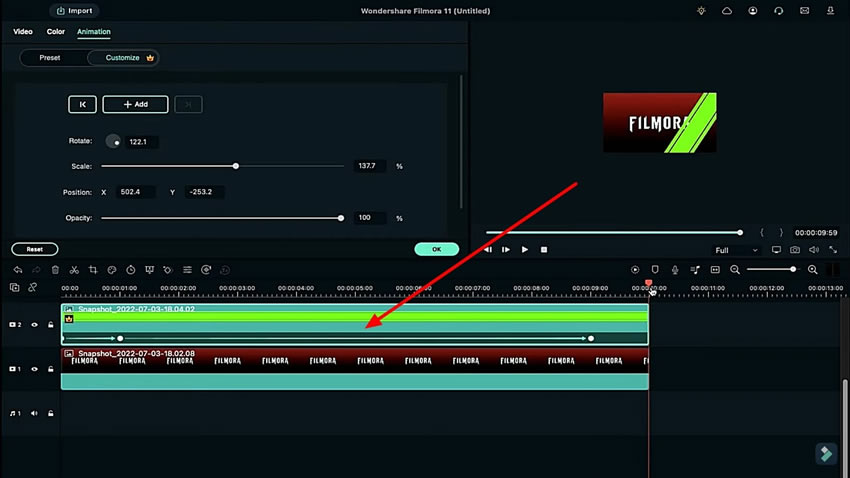 manage keyframes of sliders