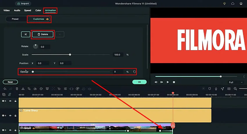 add keyframes to video