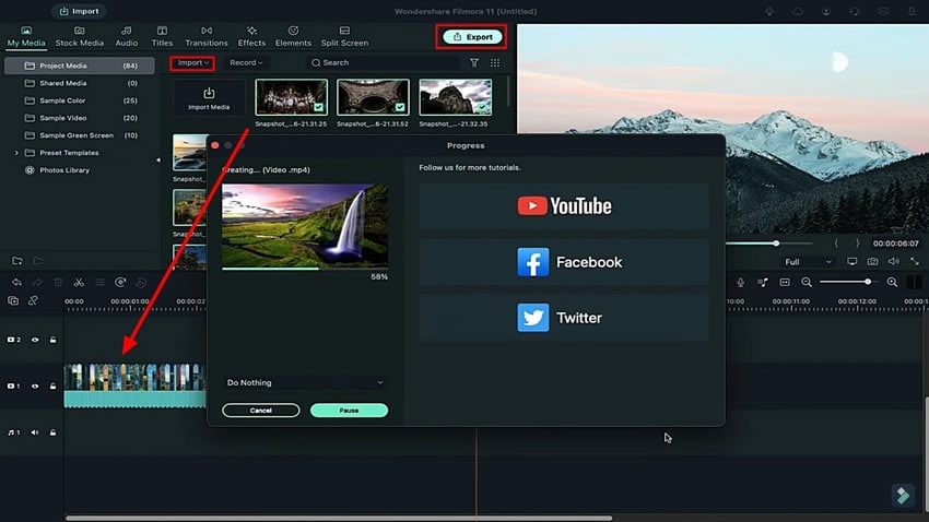 add clips and export