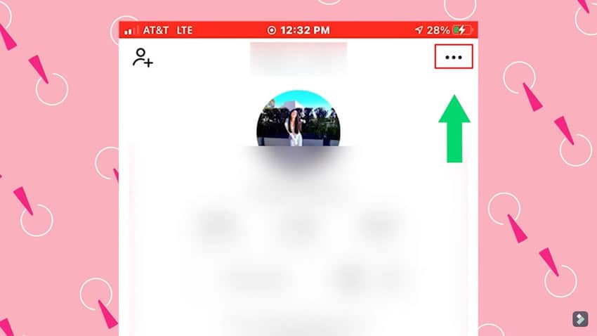 ouverture des réglages de tiktok