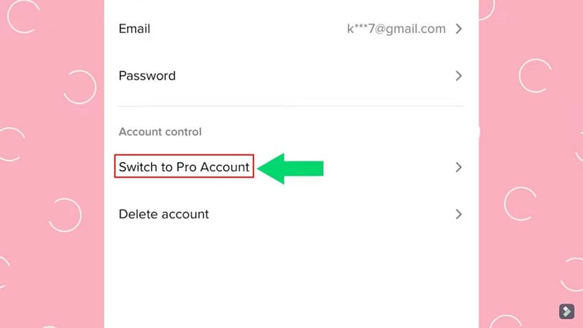 accessing pro account options