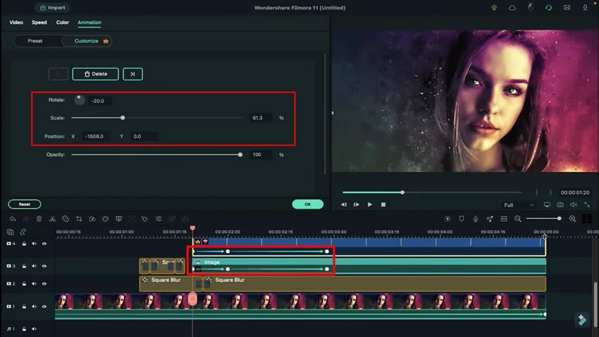 lakukan keyframing untuk posisinya