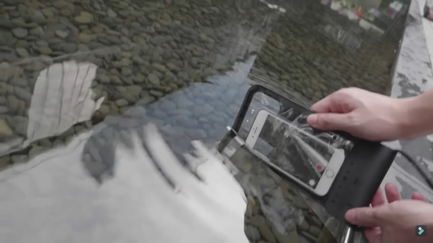 waterproof bag in water