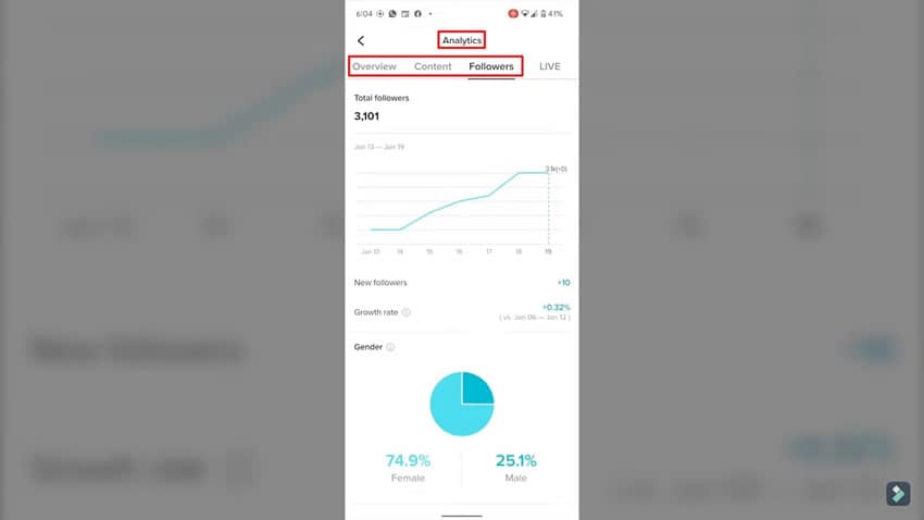 open tiktok analytics